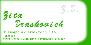 zita draskovich business card